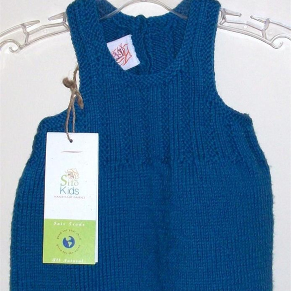 TODDLER TUNIC ORGANIC NEW Hand Made Merino Wool - Picture 1 of 2
